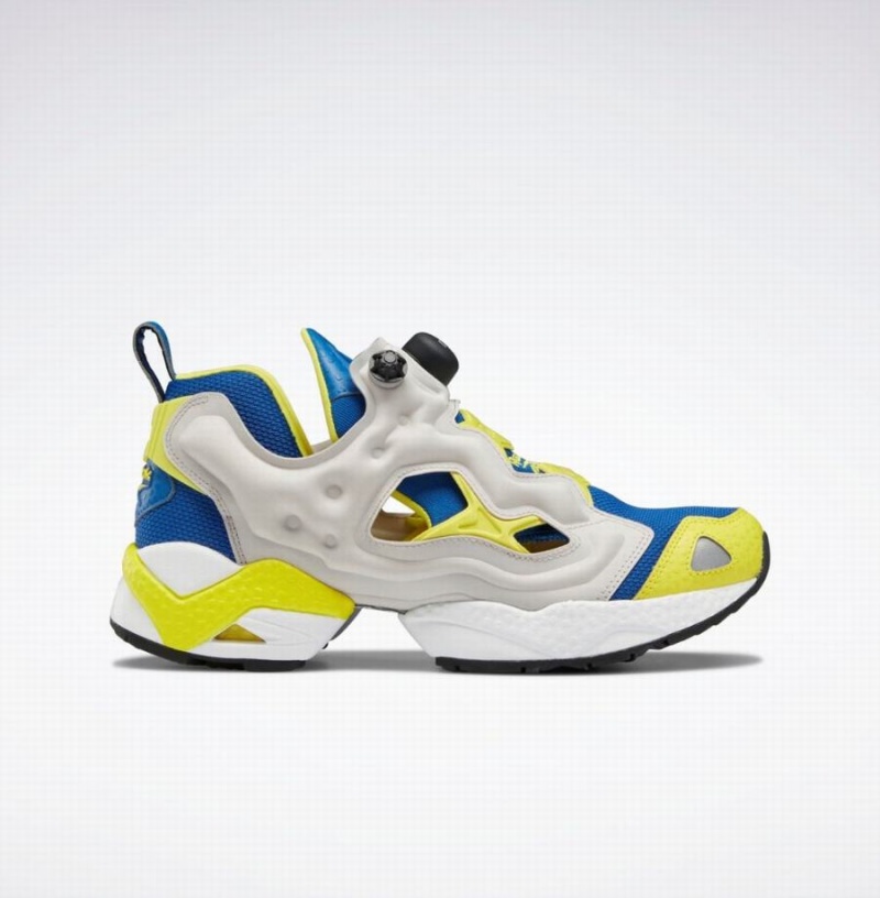 Reebok Instapump Fury 95 Men\'s Lifestyle Shoes Blue White Grey Light Yellow | RZN8890EI