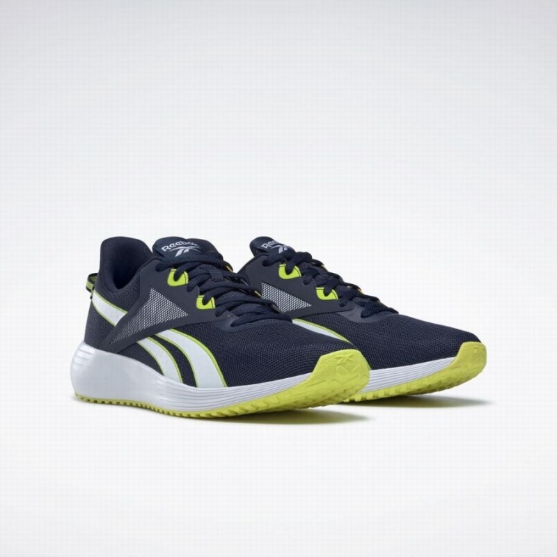 Reebok Lite Plus 3 Men's Running Shoes Navy White Yellow | OQN7381VU