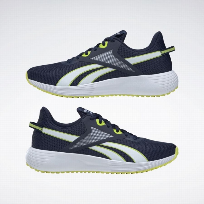 Reebok Lite Plus 3 Men's Running Shoes Navy White Yellow | OQN7381VU