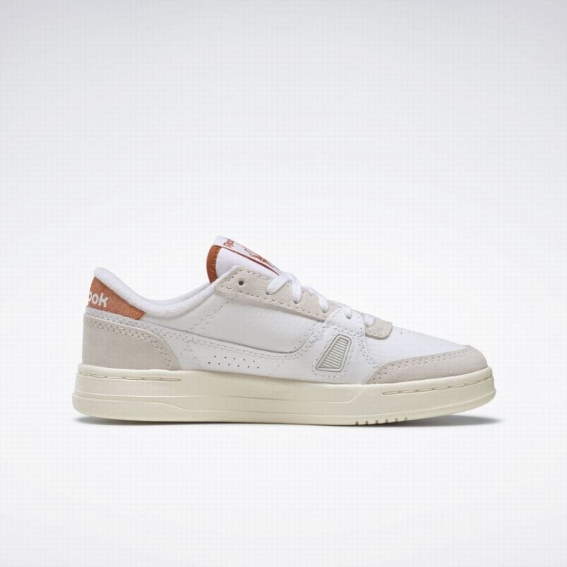 Reebok Lt Court Women's Lifestyle Shoes White Orange | PJJ996BK