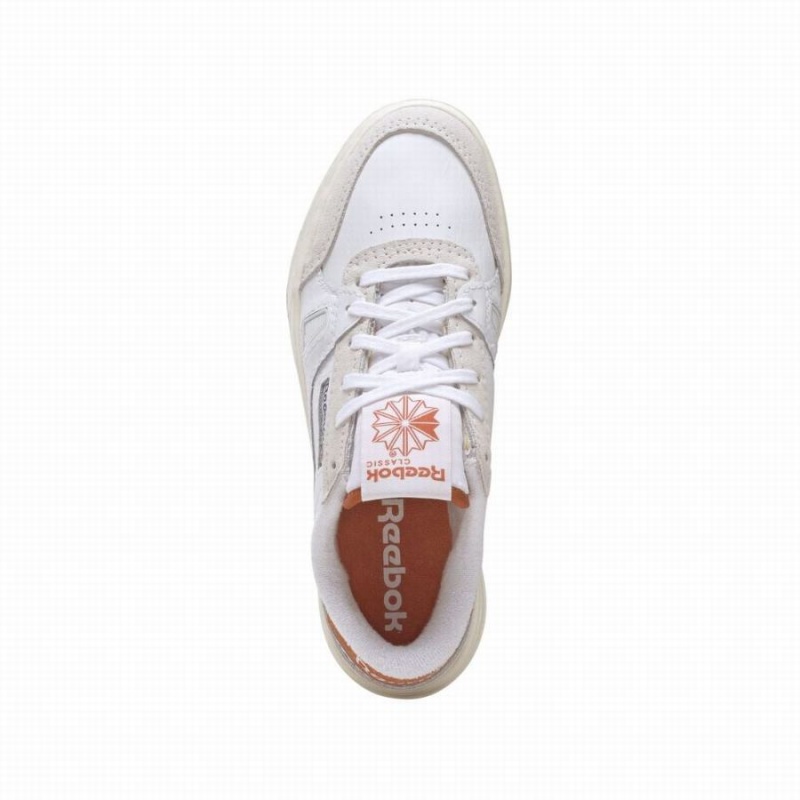 Reebok Lt Court Women's Lifestyle Shoes White Orange | PJJ996BK