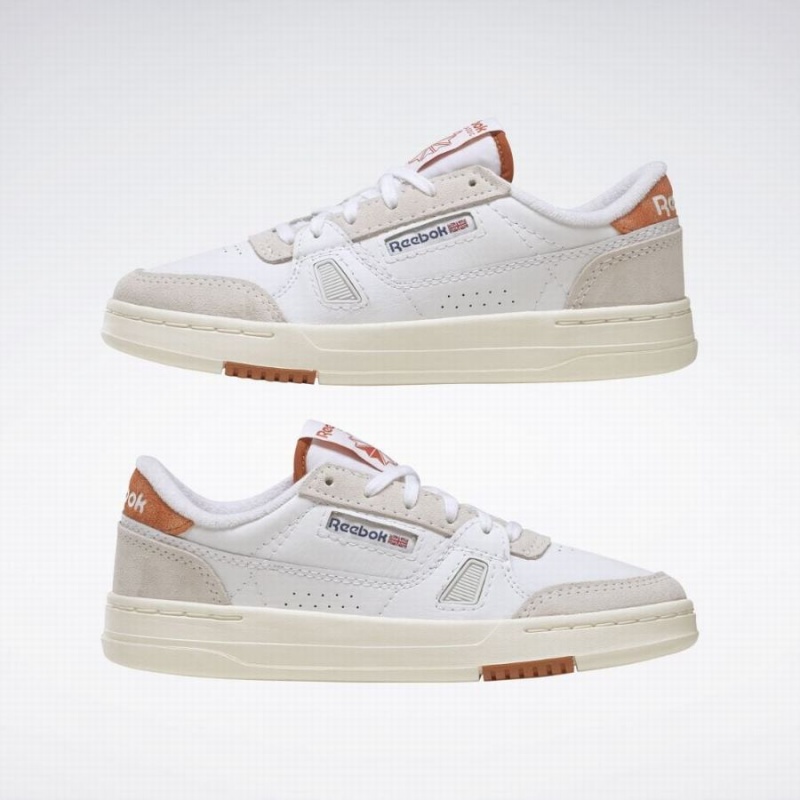 Reebok Lt Court Women's Lifestyle Shoes White Orange | PJJ996BK