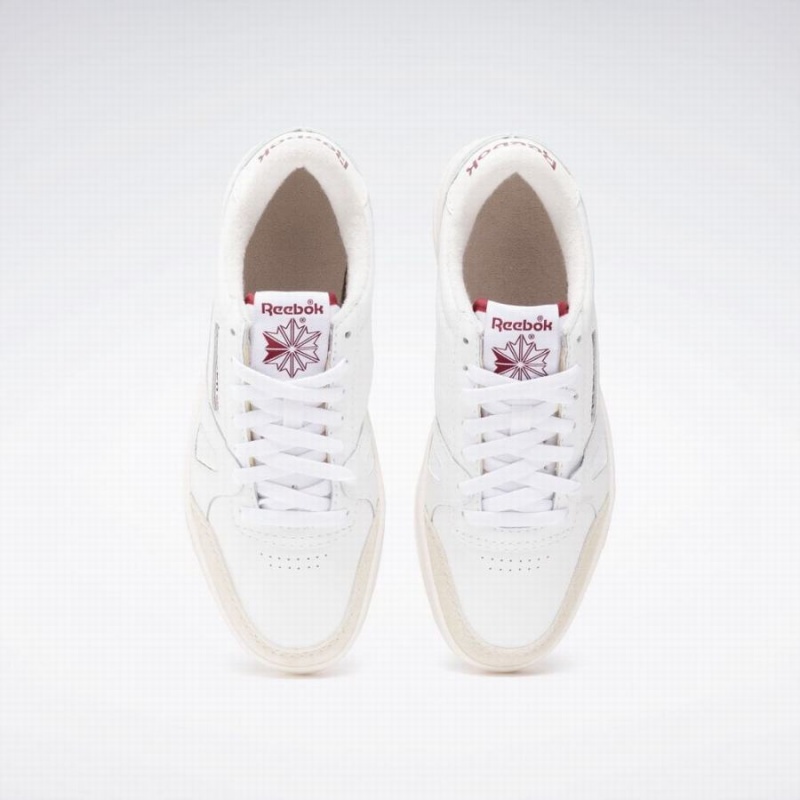 Reebok Lt Court Women's Lifestyle Shoes White Burgundy | WJP8028UD