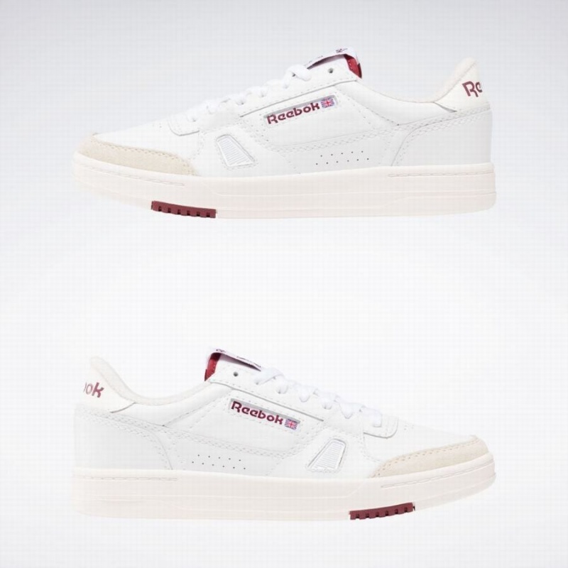 Reebok Lt Court Women's Lifestyle Shoes White Burgundy | WJP8028UD