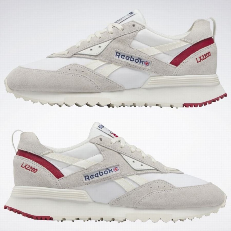 Reebok Lx2200 Men's Lifestyle Shoes White Red | IOE4430XO