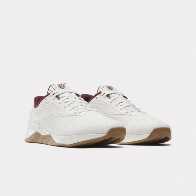 Reebok Nano X3 Varsity Women's Training Shoes White Burgundy | MXA1924SL