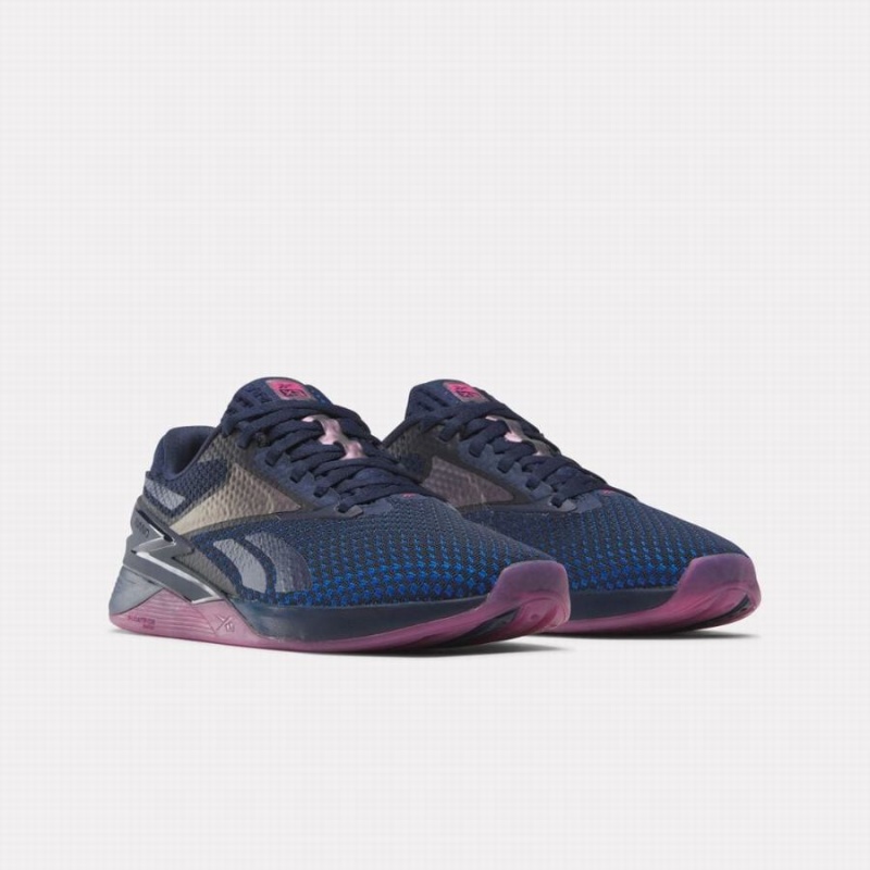 Reebok Nano X3 Women's Training Shoes Navy Pink Blue | PFX8322JK