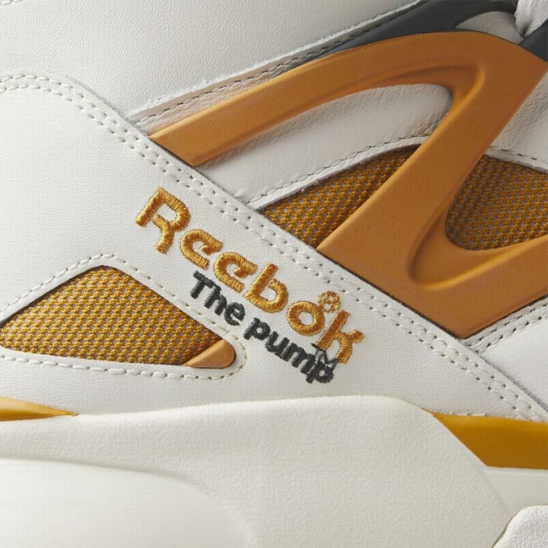 Reebok Pump Omni Zone Ii Men's Basketball Shoes White Yellow Grey | RHB4768MJ