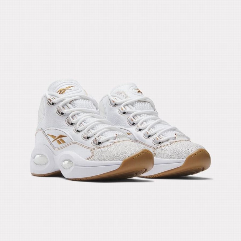 Reebok Question Mid Men's Basketball Shoes White | UNA3969WM