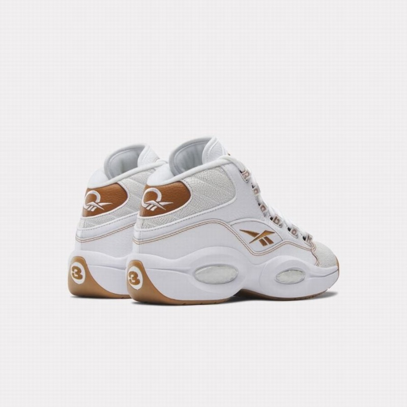 Reebok Question Mid Men's Basketball Shoes White | UNA3969WM