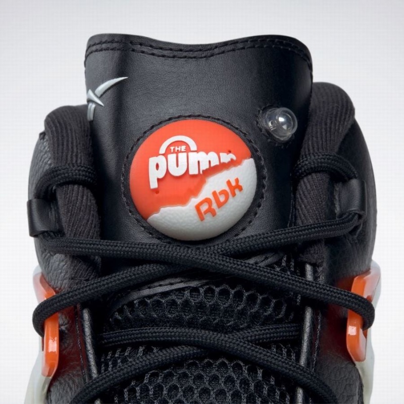 Reebok Question Pump Men's Basketball Shoes Black White Orange | RPZ3619TG