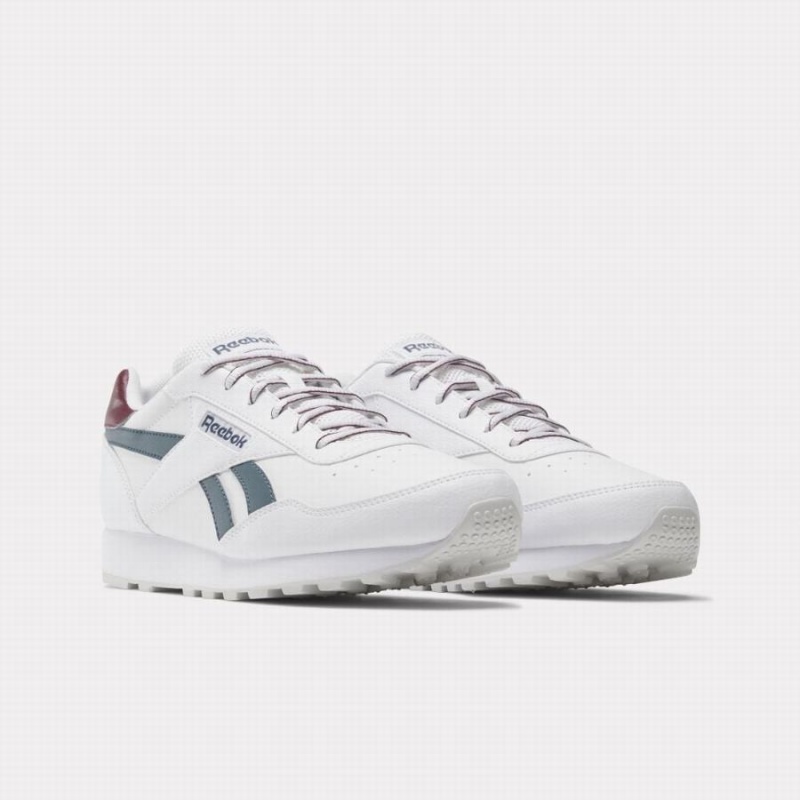 Reebok Rewind Run Men's Running Shoes White Blue Burgundy | QLC1168GY