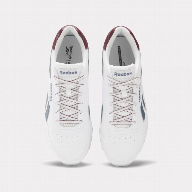 Reebok Rewind Run Men's Running Shoes White Blue Burgundy | QLC1168GY