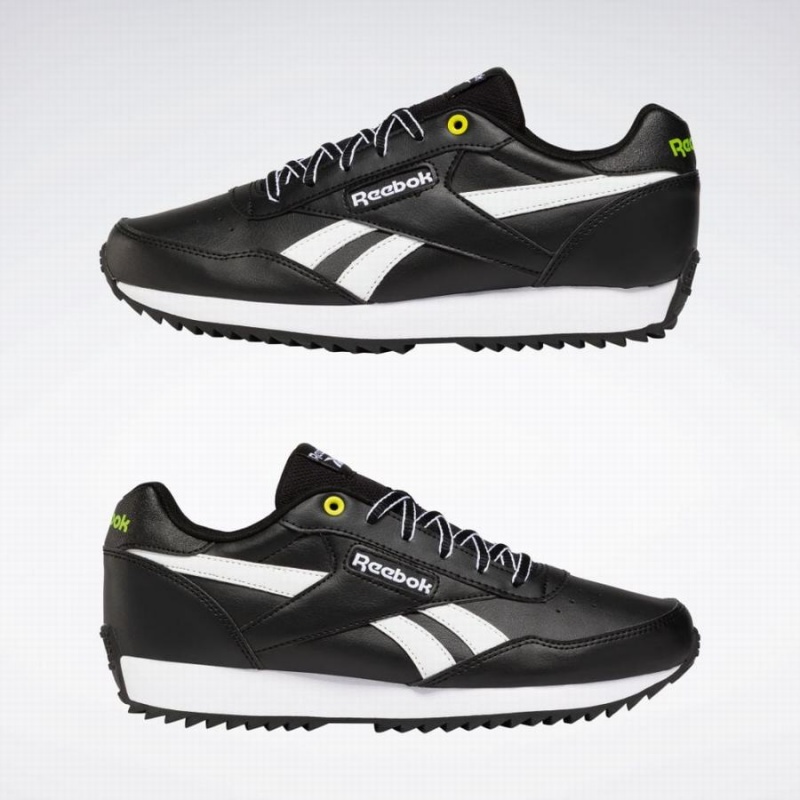 Reebok Rewind Run Ripple Men's Running Shoes Black White Light Green | ADC2256CW