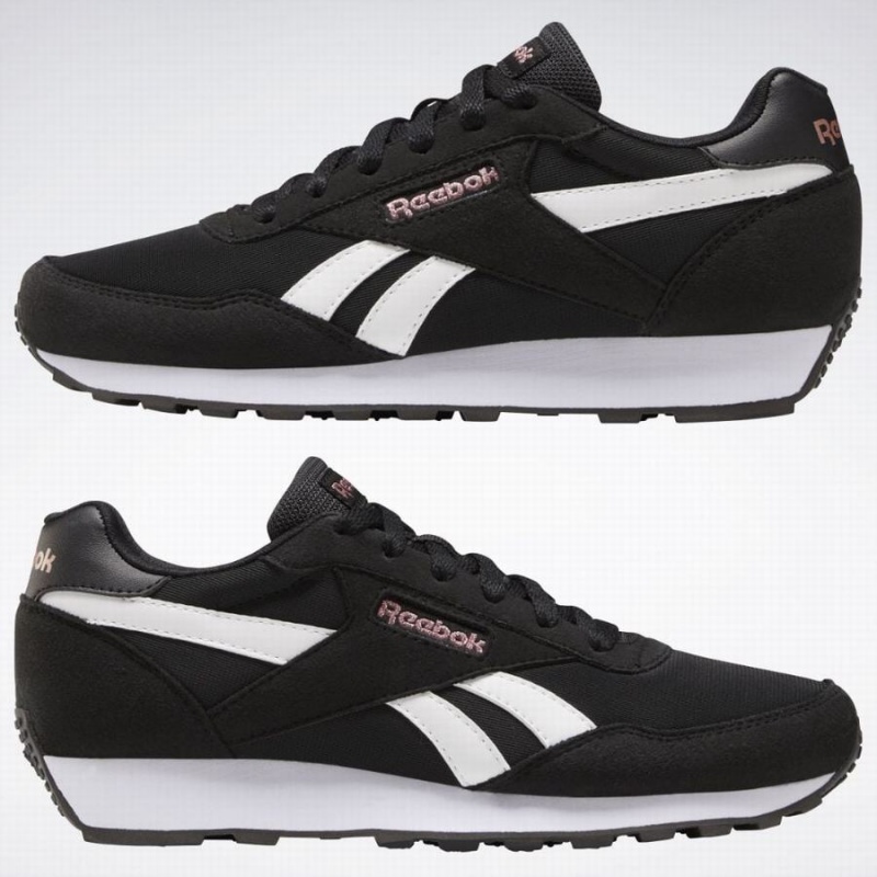 Reebok Rewind Run Women's Running Shoes Black White Pink | SHM4110PJ