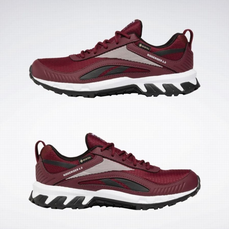 Reebok Ridgerider 6 Gore-tex Women's Walking Shoes Burgundy White Black | ZAD4558TS