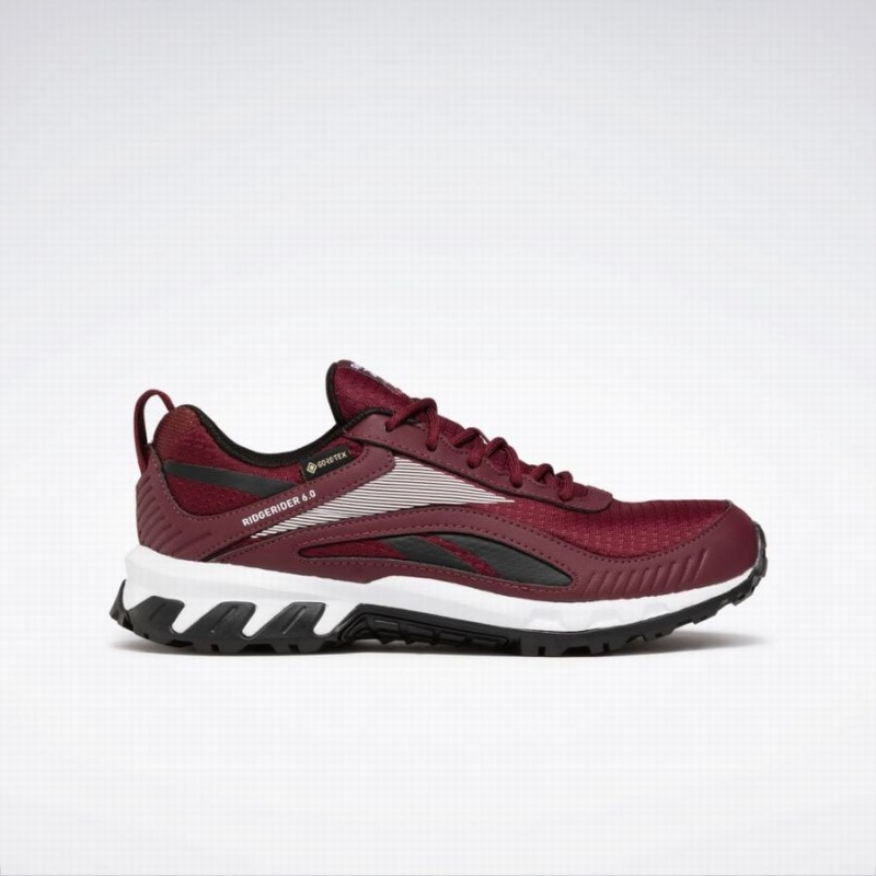 Reebok Ridgerider 6 Gore-tex Women\'s Walking Shoes Burgundy White Black | ZAD4558TS