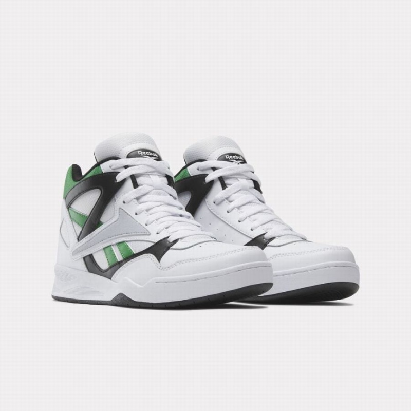 Reebok Royal BB4500 Hi 2 Men's Basketball Shoes White Green Grey Black | OQS2316SR