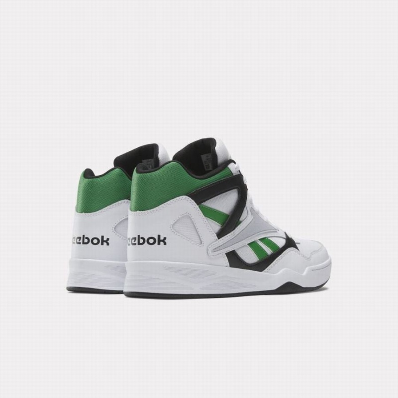 Reebok Royal BB4500 Hi 2 Men's Basketball Shoes White Green Grey Black | OQS2316SR