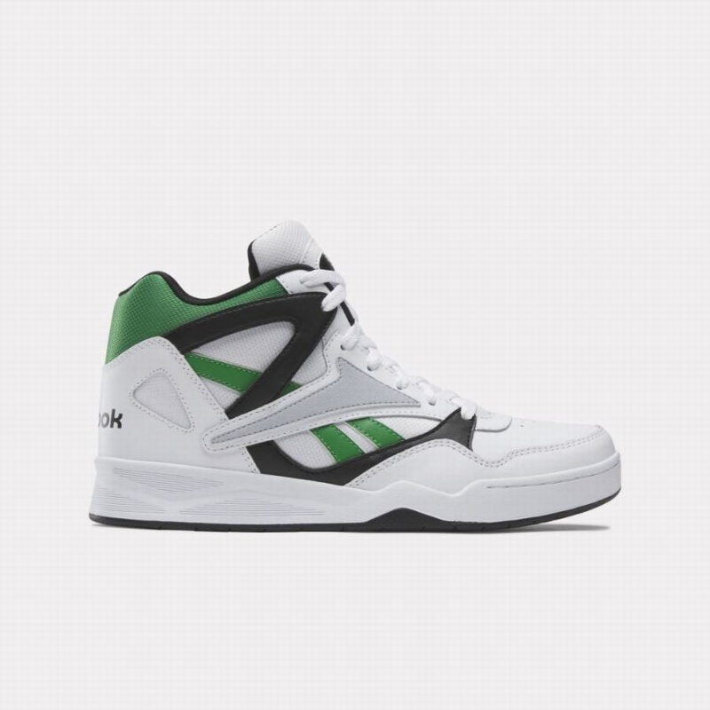 Reebok Royal BB4500 Hi 2 Men\'s Basketball Shoes White Green Grey Black | OQS2316SR