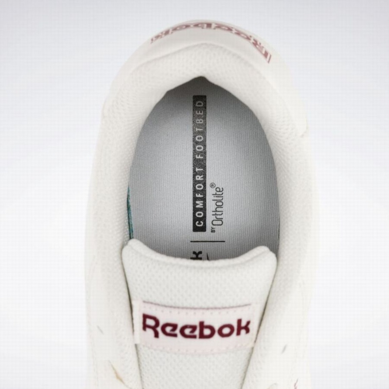 Reebok Royal Complete Clean 2.0 Men's Lifestyle Shoes White Burgundy | EFB6699CM