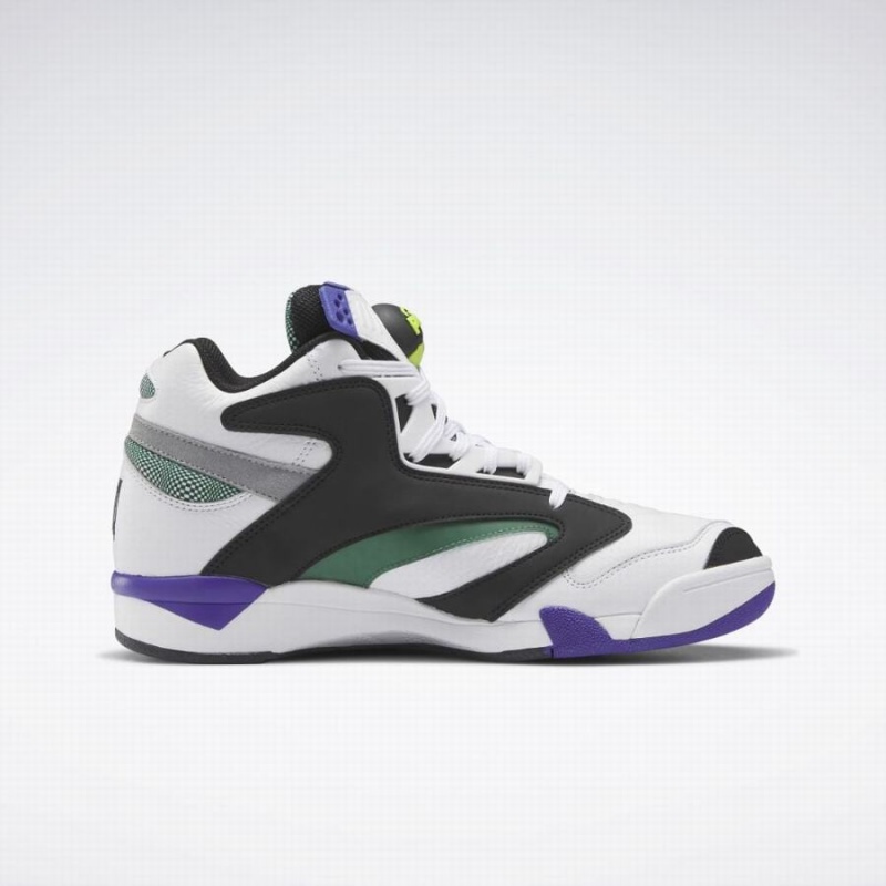 Reebok Shaq Victory Pump Women's Basketball Shoes White Black Dark Green | CWW4590YC