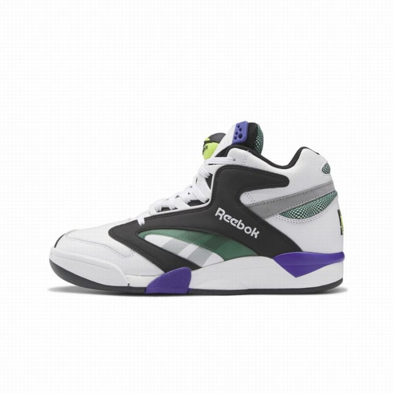 Reebok Shaq Victory Pump Women's Basketball Shoes White Black Dark Green | CWW4590YC