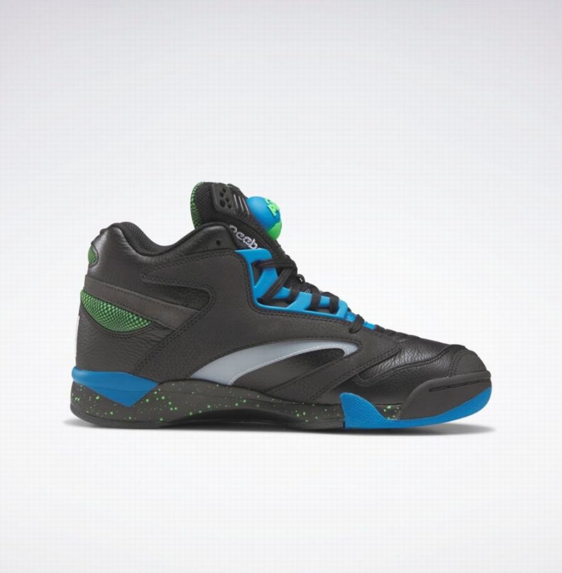 Reebok Shaq Victory Pump Women's Basketball Shoes Black Blue Light Green | VMY4322AN