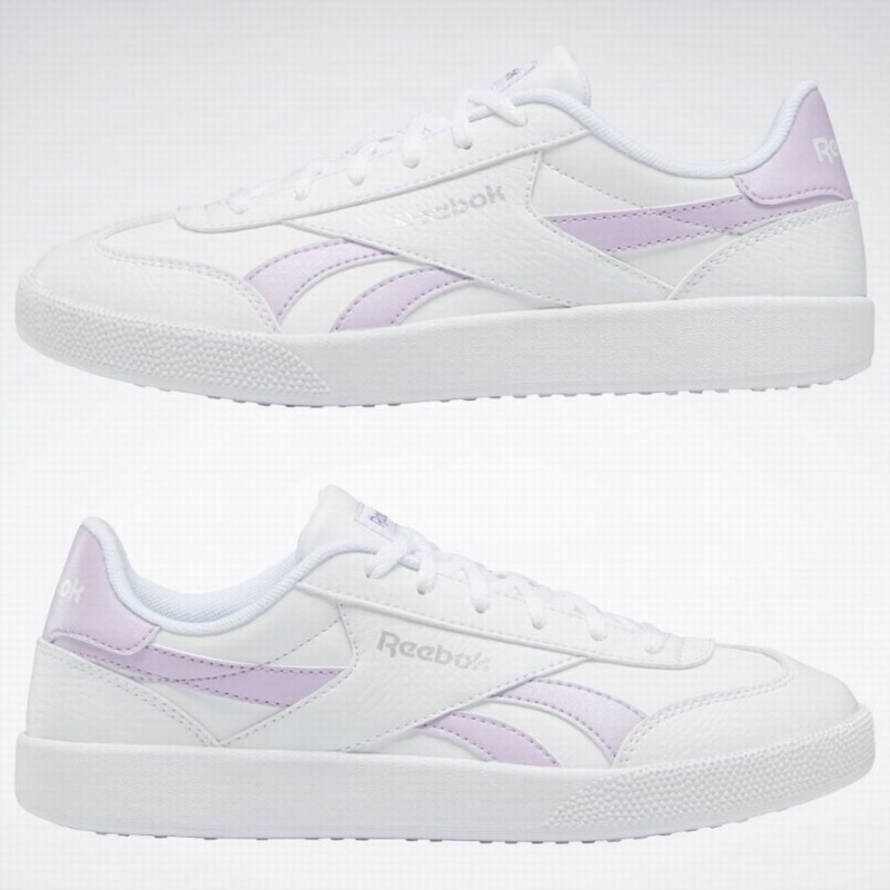 Reebok Vector Smash Women's Lifestyle Shoes White Purple | HYS7749SC