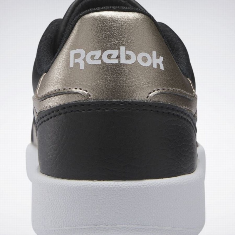 Reebok Vector Smash Women's Lifestyle Shoes Black Gold White | SCP4825RA