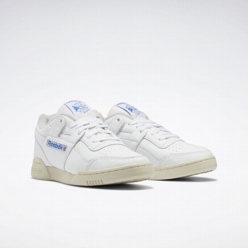 Reebok Workout Plus 1987 Tv Men's Walking Shoes White Blue Grey | YBM3080BA