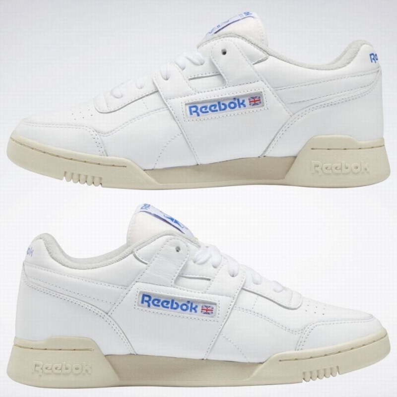 Reebok Workout Plus 1987 Tv Men's Walking Shoes White Blue Grey | YBM3080BA