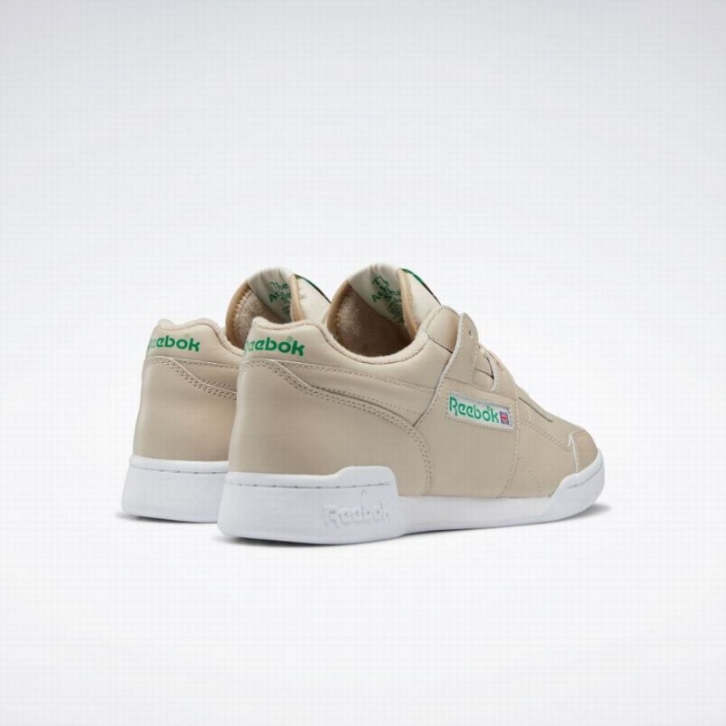 Reebok Workout Plus 1987 Tv Men's Walking Shoes Beige Green White | DRO4522FU