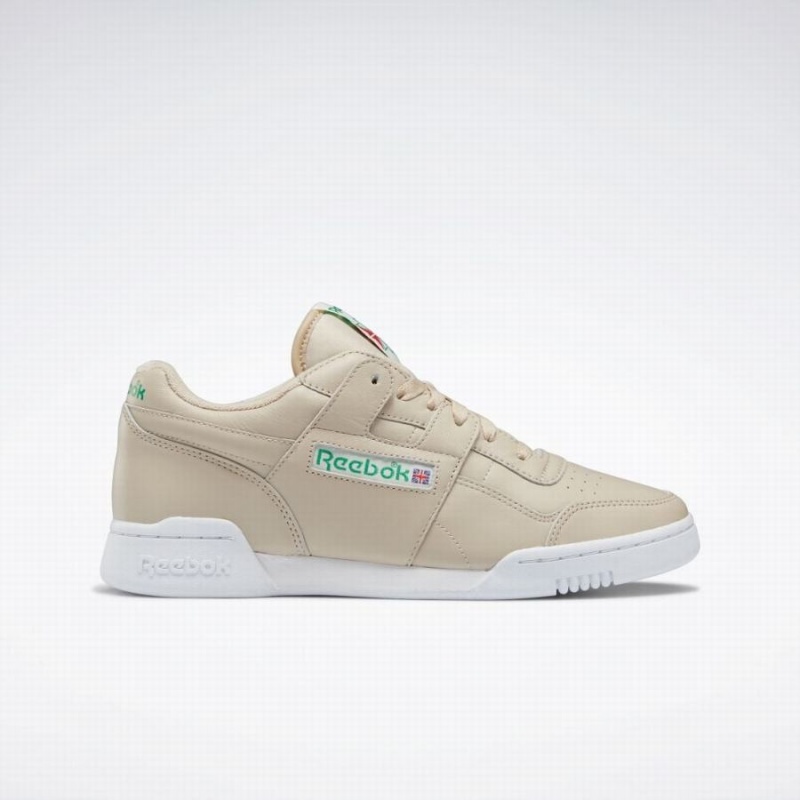 Reebok Workout Plus 1987 Tv Men\'s Walking Shoes Beige Green White | DRO4522FU