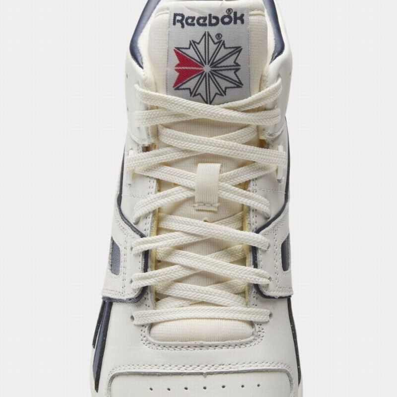 Reebok Workout Pro Mid Women's Walking Shoes White Navy Grey | RTN1860WO