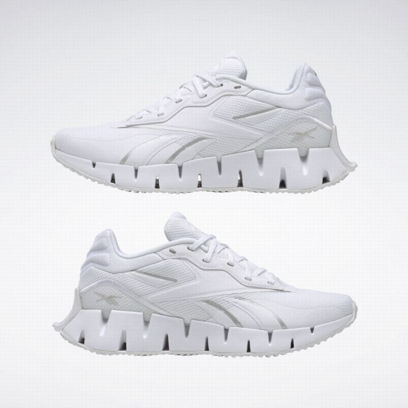 Reebok Zig Dynamica 4 Women's Running Shoes White Silver Metal | WUB5045YC