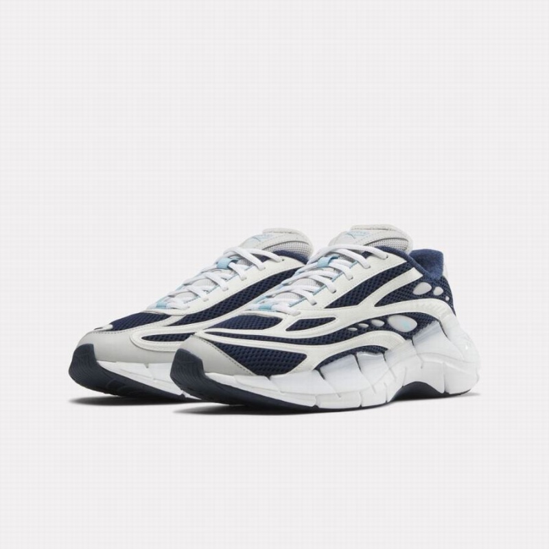 Reebok Zig Kinetica 2.5 Women's Running Shoes White Blue Navy | VTG399FN