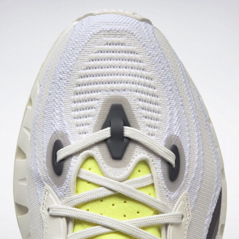 Reebok Zig Kinetica 3 Men's Running Shoes White Yellow | TAM8913TM