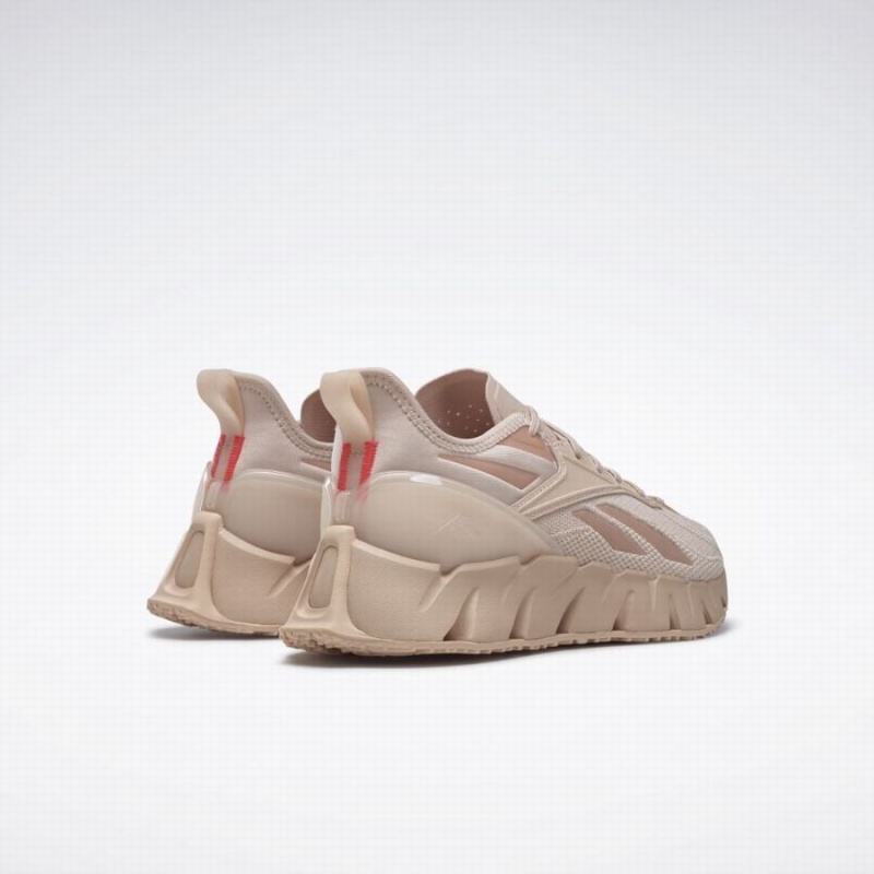 Reebok Zig Kinetica 3 Women's Running Shoes Beige Pink | HED113BD