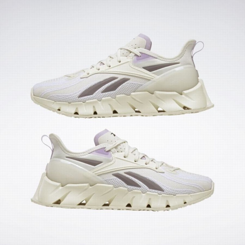 Reebok Zig Kinetica 3 Women's Running Shoes White Grey Purple | MGX959JL